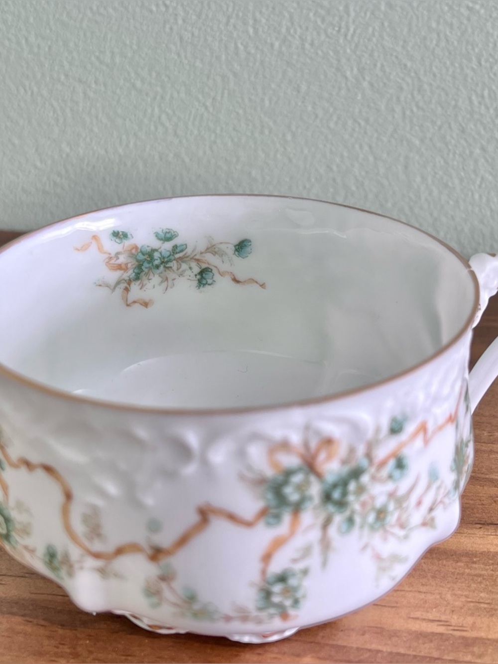 Antique Porcelain Tea Cup & Saucer Eglantine by Hermann Ohme Germany - Picture 3 of 8